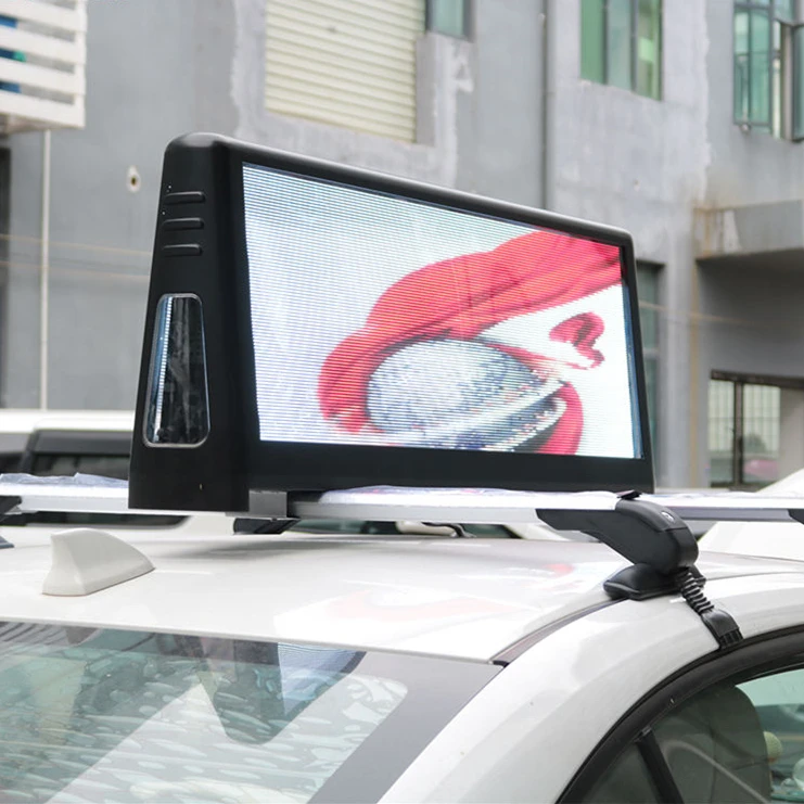Newest Outdoor Taxi Roof Video LED Car advertising led screen roof sign taxi top led display
