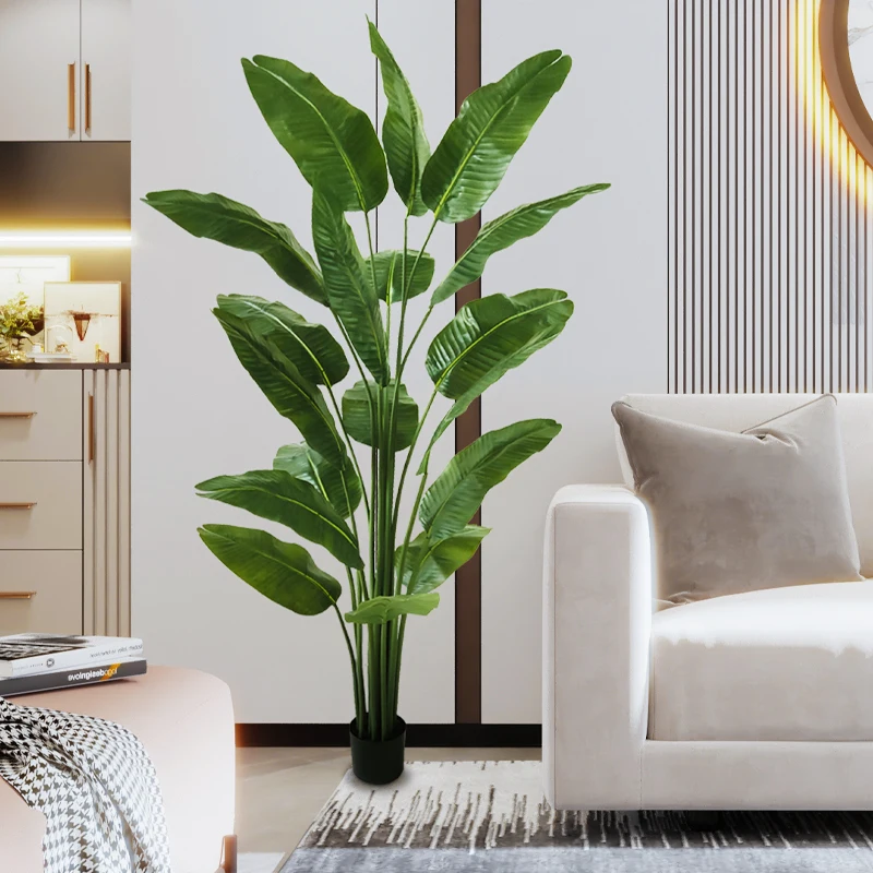 Real Touch Plastic Faux Traveller Palm Plant Green Trees Wedding Decor Large Artificial Banana Tree Big