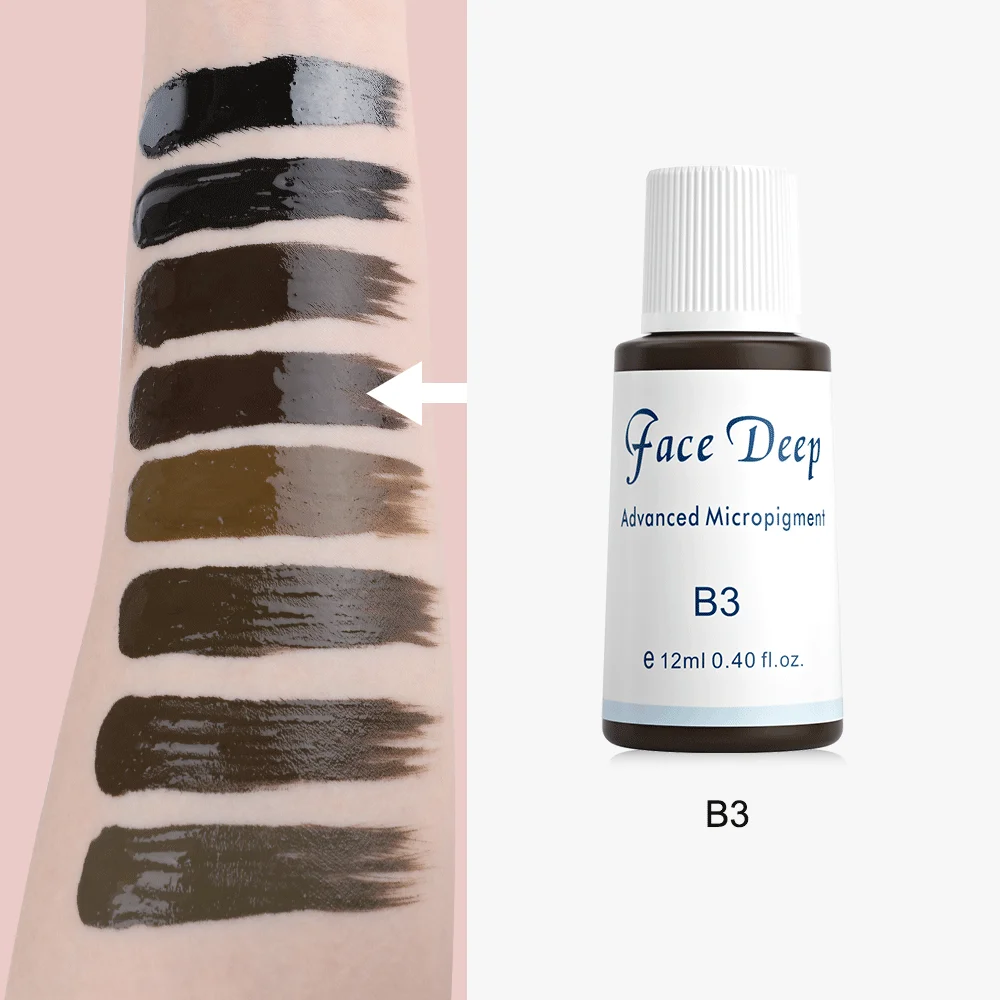 Facedeep Permanent Makeup Pigments ASH Brown permanent makeup pigments Liquid Eyebrow Tattoo Ink