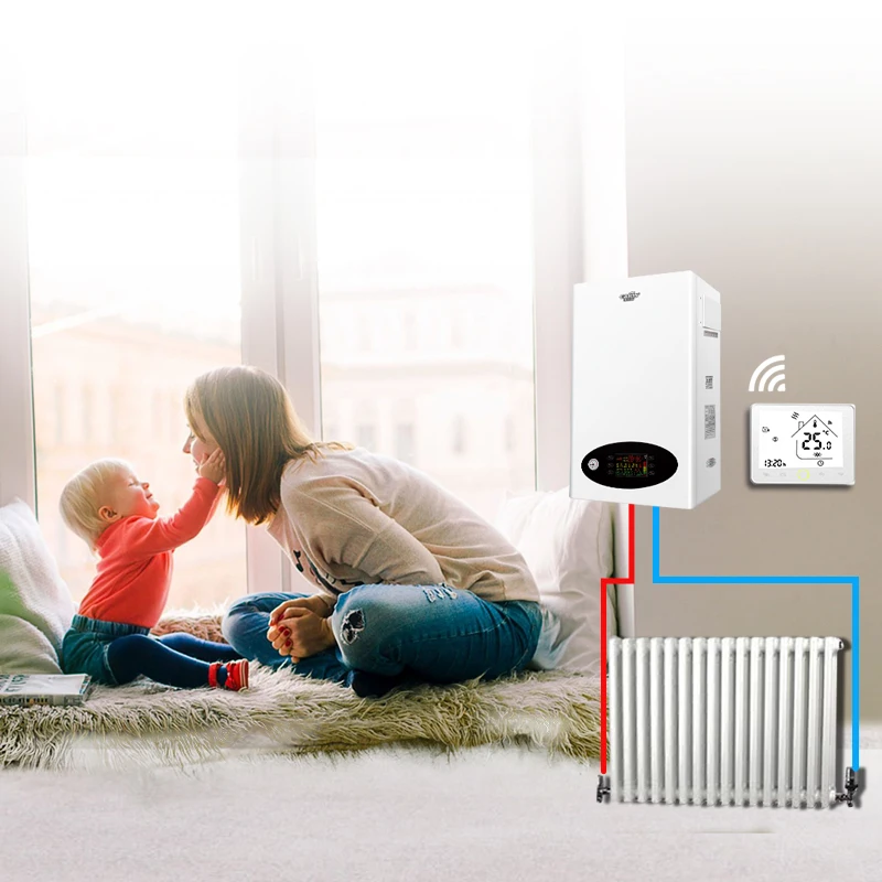 12kw Wall Mounted central heating radiant electric combi boiler electr for shower and heating