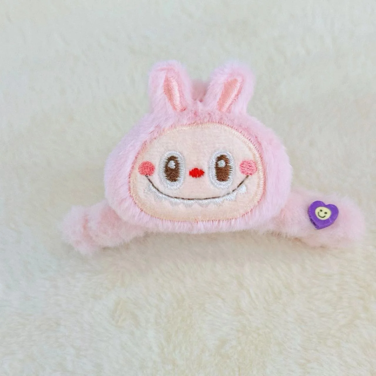 Hot Selling Stuffed Cute Labubu Girl Hairpin Cartoon Hair Clip Ponytail Ornament Accessories Plush Hairpin