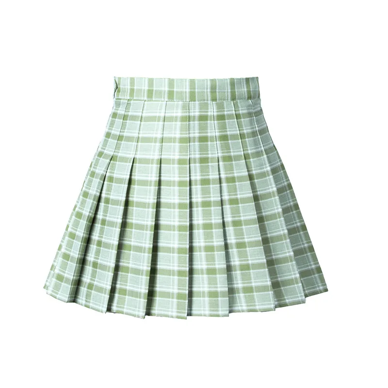 Women Pleated Skirt Harajuku Preppy Style Plaid Skirts Mini Cute Japanese School Uniforms Ladies Jupe Kawaii Skirt VD2330