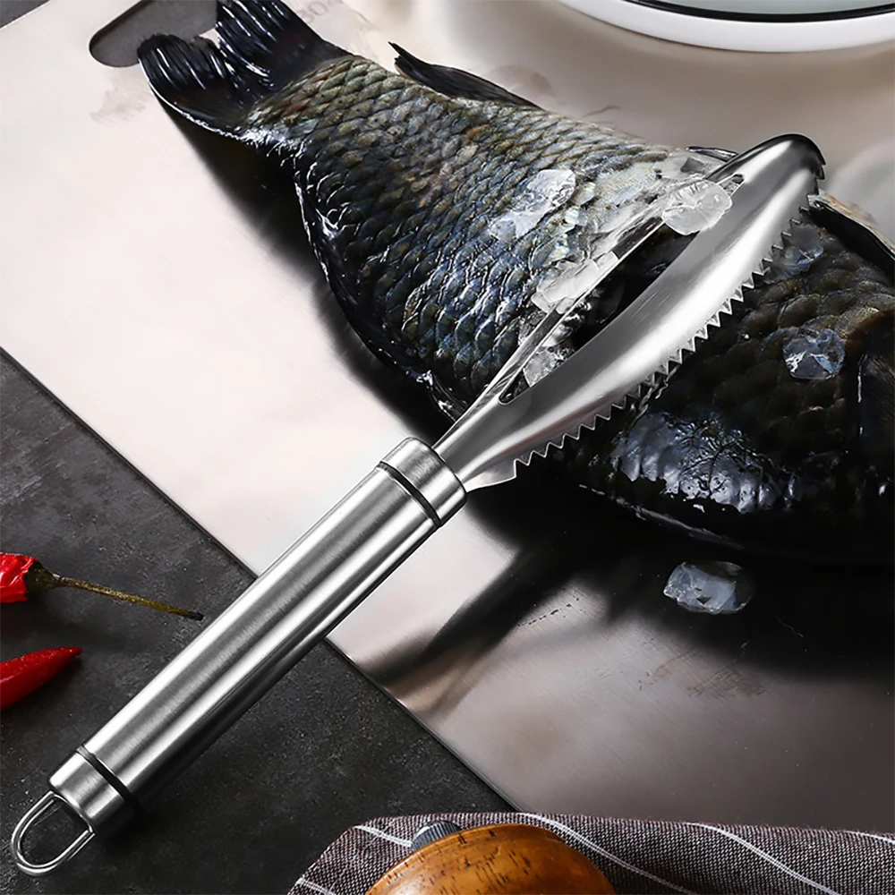 kitchen accessorie Stainless Fish Scales Scraping Graters Fast Remove Fish Cleaning Peeler Scraper Fish bone tweezers tool gadge