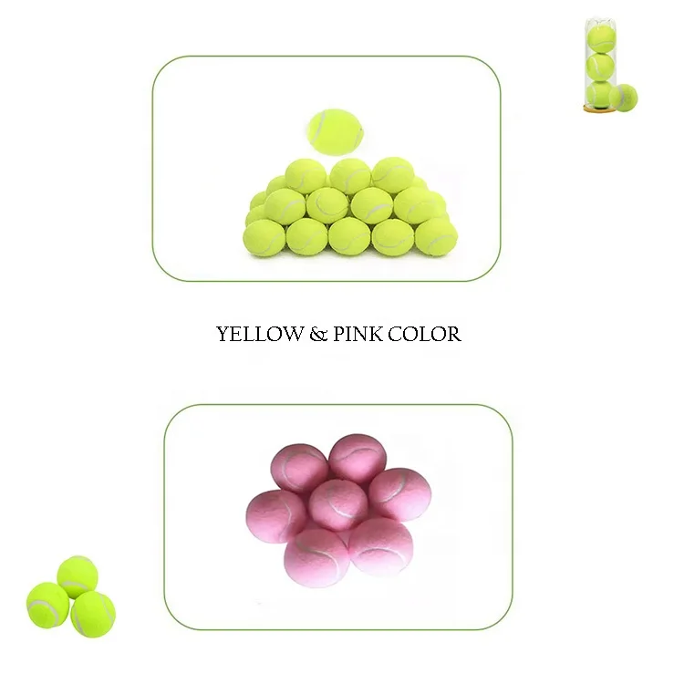 Logo Printing Low MOQ Padel Ball Can Tube Package 52% Wool Paddle Ball Yellow Padel Ball