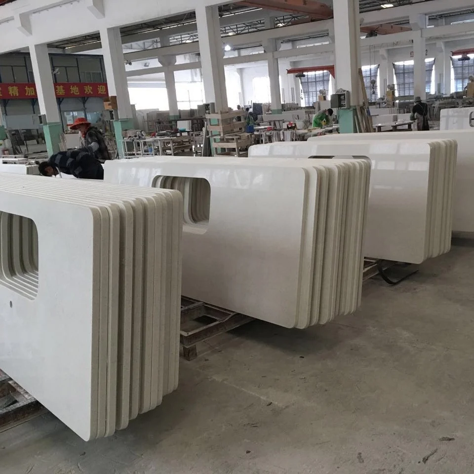 Man-made marble vanity top artificial marble countertop bathroom vanity top artificial quartz stone