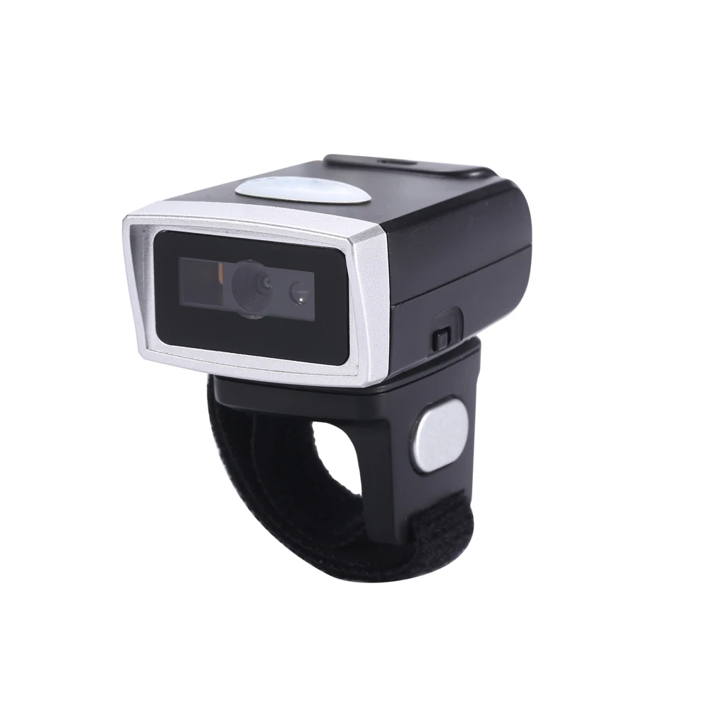 
High quality 2D Wearable Ring Barcode Scanner, Mini Portable 3-in-1 USB Wired & 2.4G Wireless & B-T finger scanner 1D QR 