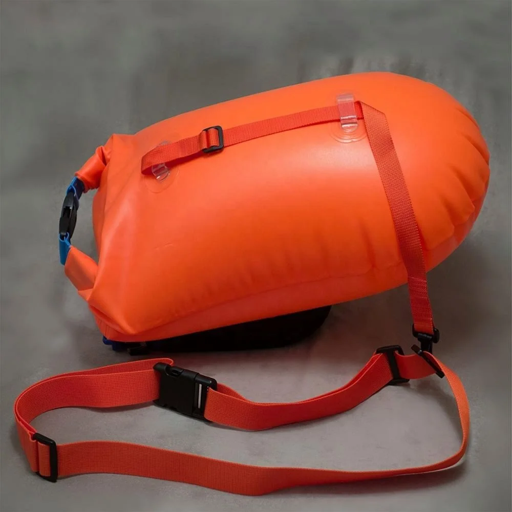 Custom Logo Outdoor Safety PVC Waterproof New Air Bag Floating Dry Bag Aid Swim Tow Buoy for Open Water Swimmers