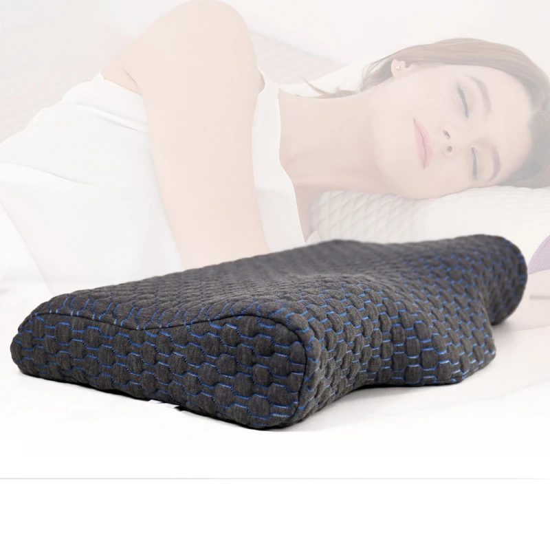 Contour folding healthy care neck shape sleep Memory Foam Pillows Shoulder Support Pillow Orthopedic Neck Pillow For Neck Pain