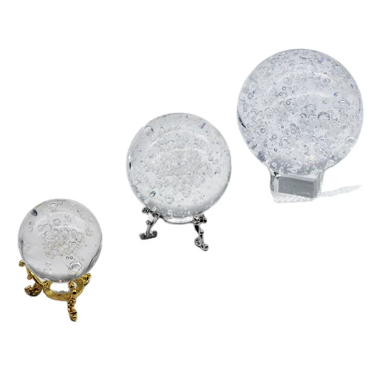 JY crystal crafts оптовая продажа Профессиональный Мульти-Спецификация стеклянный шар-пузырь со стеклянной основой