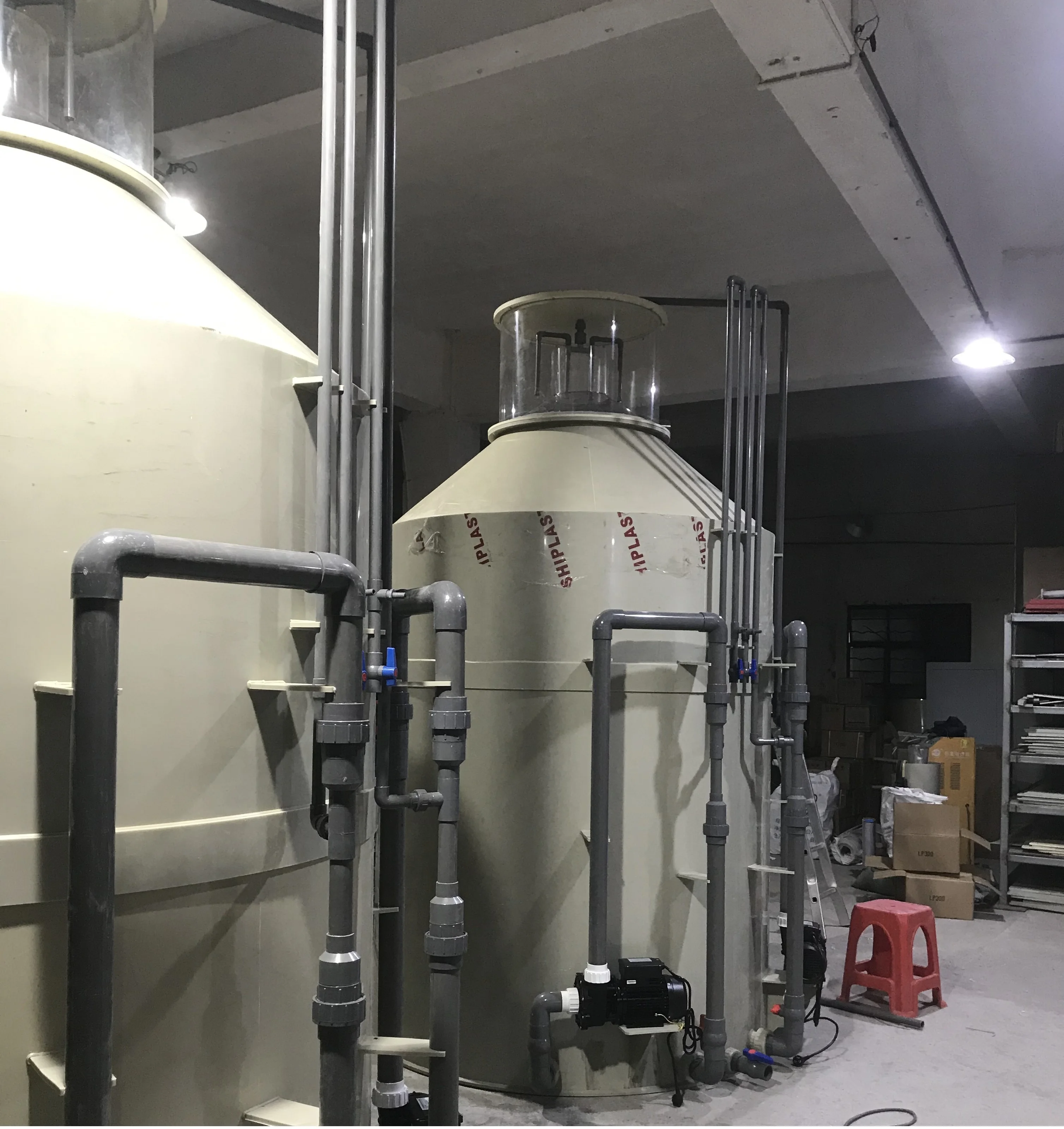 ocean park protein skimmer commercial size foam fractionator public marine aquarium water filter aquaria life support system