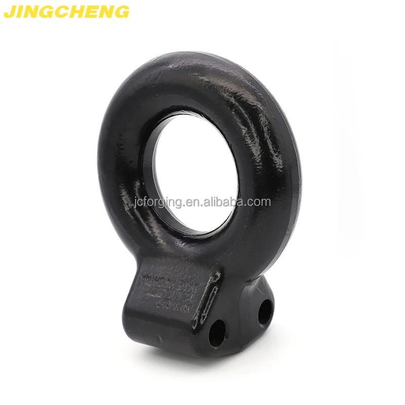 Heavy Duty 2-1/2' 3' Tow Bar Ring Truck Trailer Parts Hitch Towing Bolt-on Type 30T Pintle Adjustable Drawbar Lunette Eye