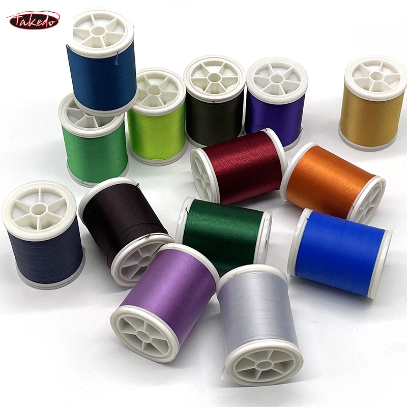 TAKEDO YC12 0.10mm 0.15mm 0.22mm 0.30mm Good Quality A Axis Nylon NCP Thread Tying Hooks And Guides Colorful Thread For Fishing