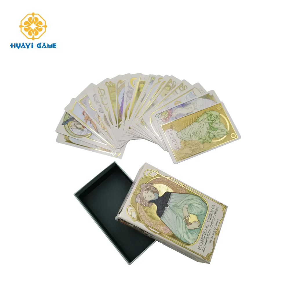 Оптовая продажа карты Таро на заказ игральные лучшее качество бумаги С Путеводитель