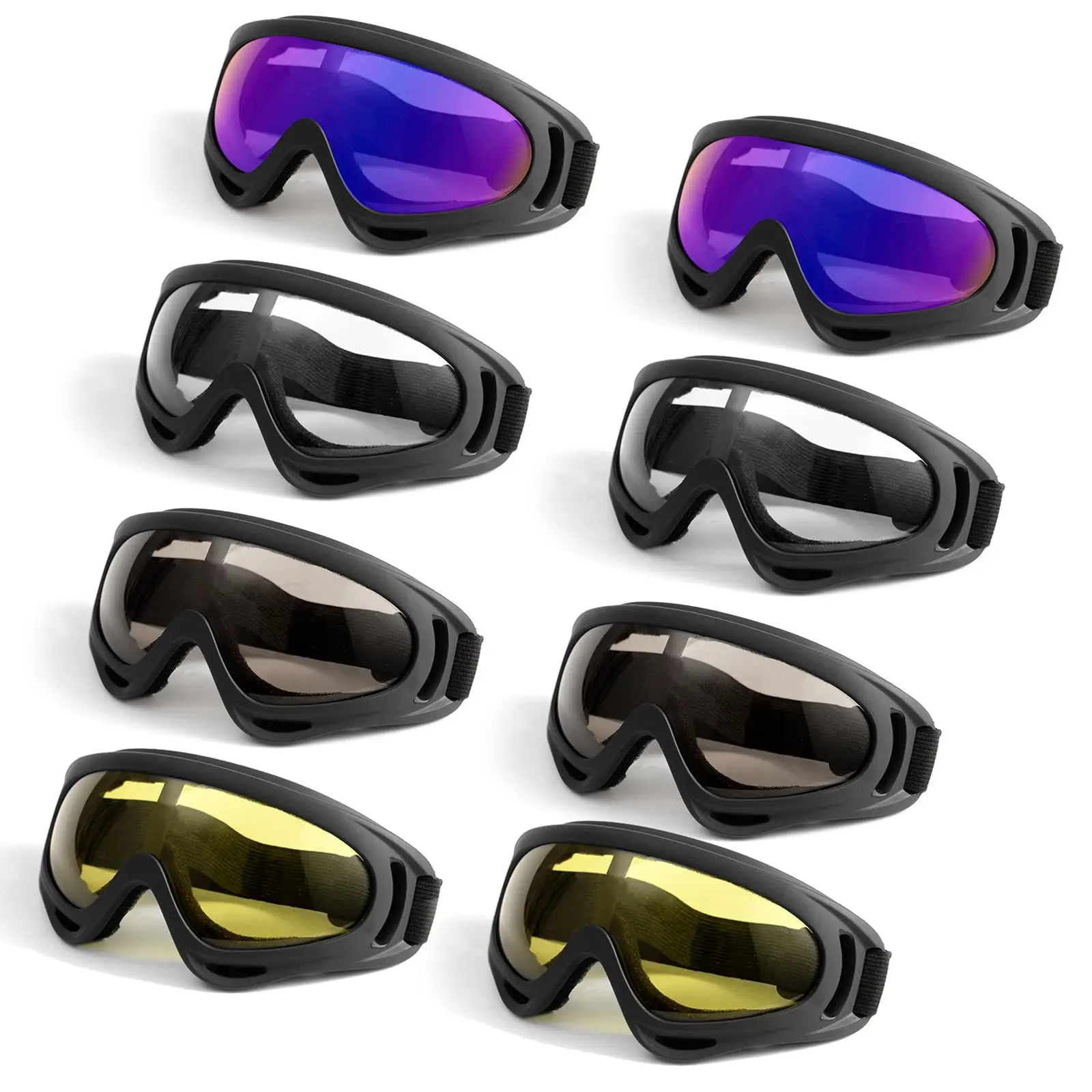 Custom Outdoor Sport Cycling Windproof Ruber Snow Sunglasses Motorcycle Glasses Ski Goggles
