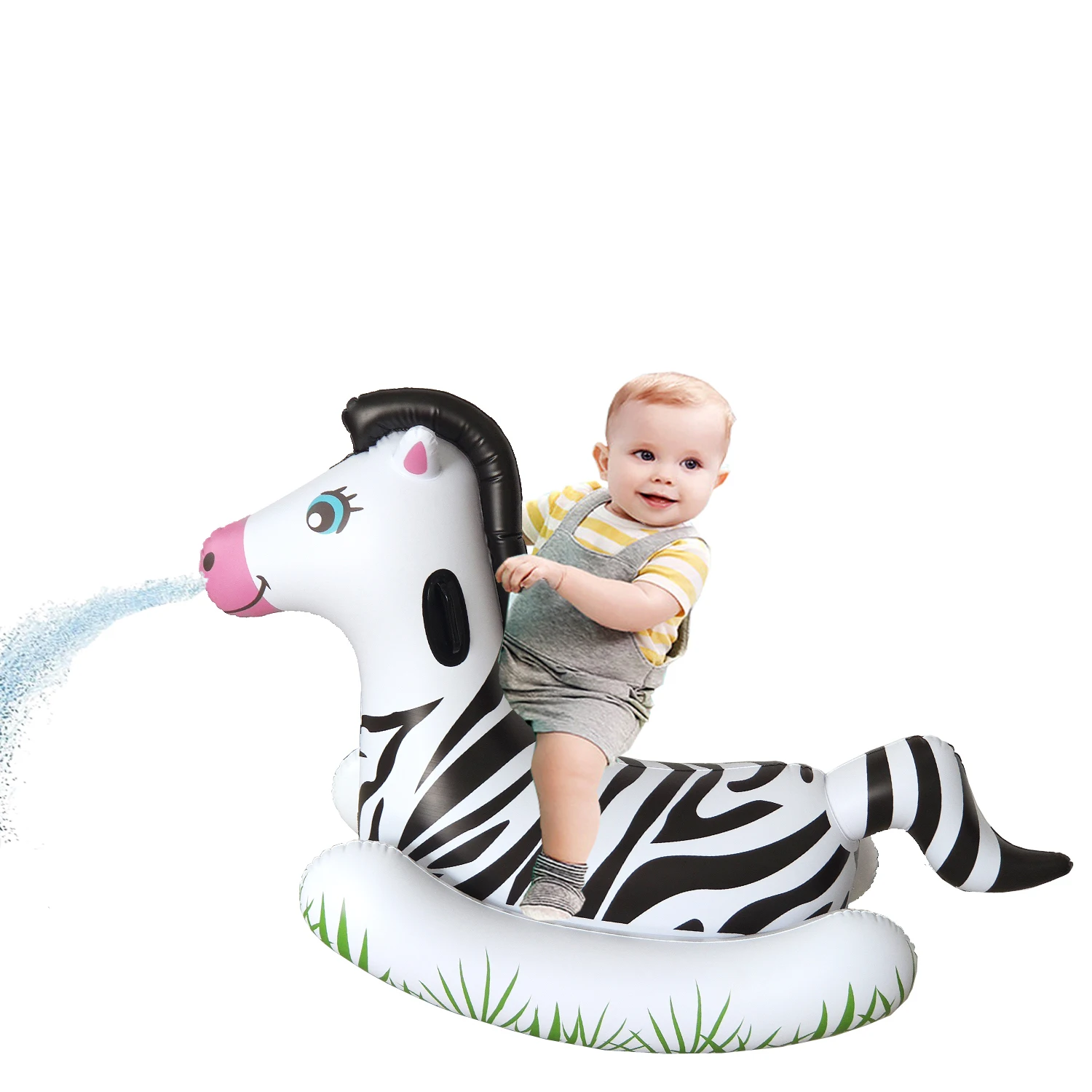 animal Sprinkle Waving Baby Boat Pool Water Float Rider inflatable unicorn Rocking chair toys