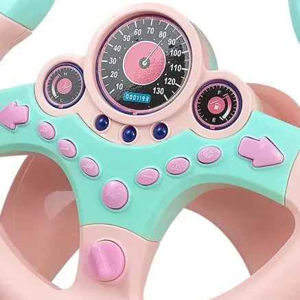 360 Degrees Rotates Steering Wheel Toy Plastic Car Driving Simulator Toys Kids Steering Wheel Toy