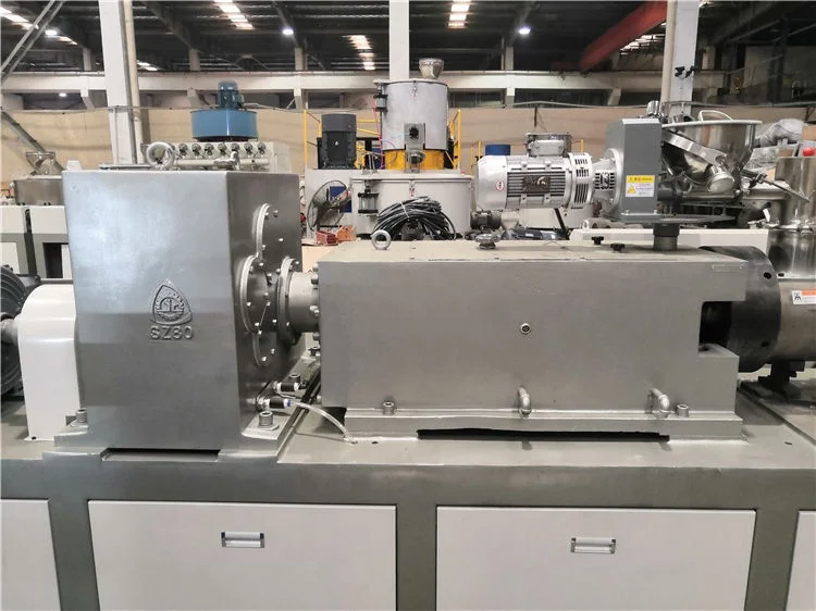SJSZ80/156 conical twin screw PVC/WPC plastic extruder machine