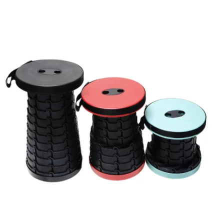 2021 Hot sale Upgraded Folding Stool Lightweight Collapsible Telescoping Stool Sturdy  More Durable for Camping Fishing Retracta