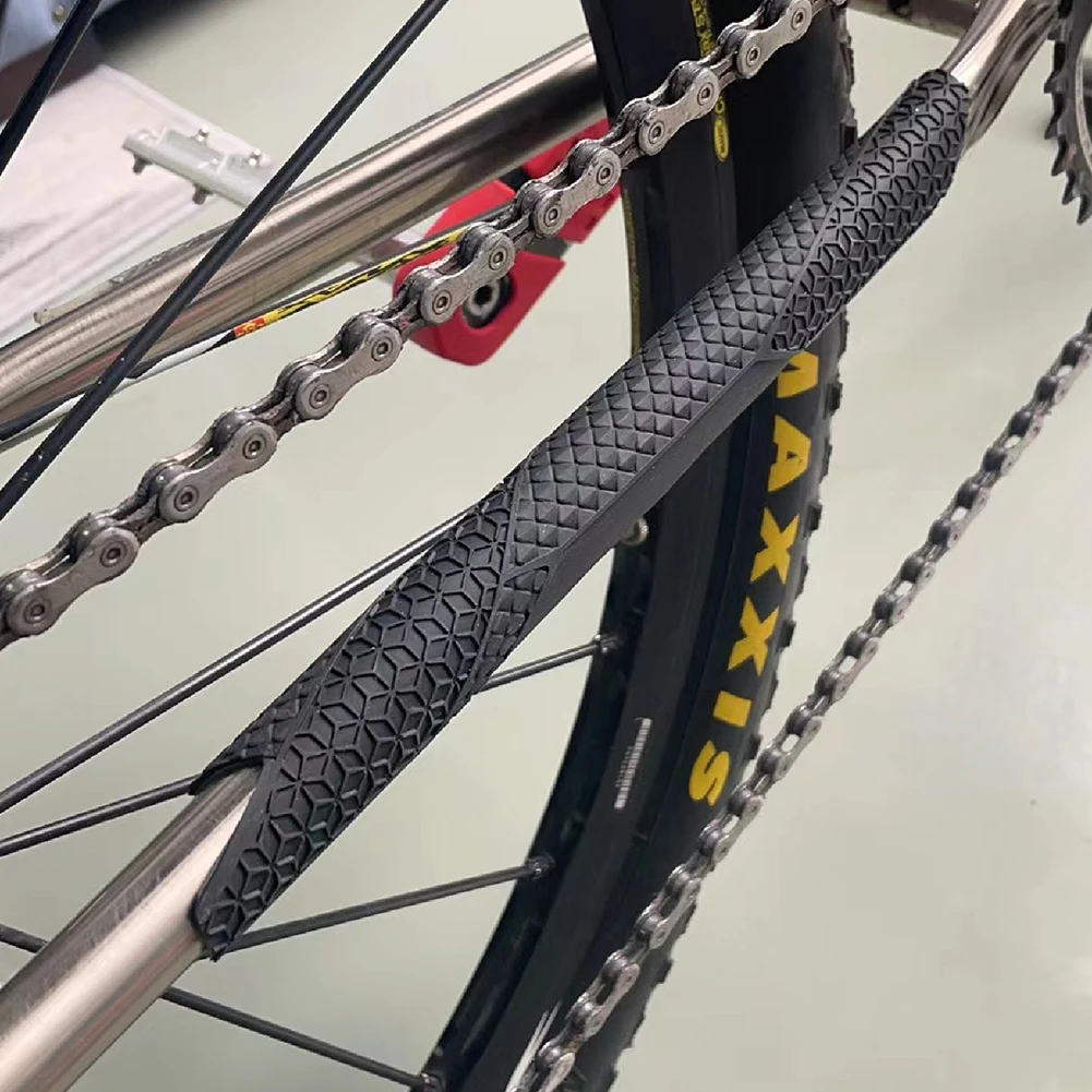 Silicone Bicycle Chain Protector Mountain MTB Road Bike Guard Frame Scratch-Resistant Cover Cycling Accessories