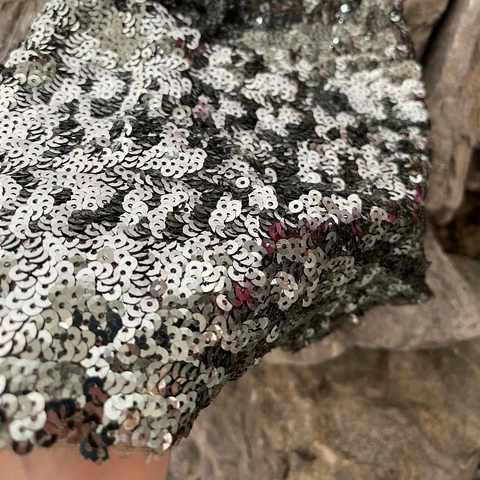 grey green  shiny beautiful cheap  embroidered sequin fabric for dancing  dress