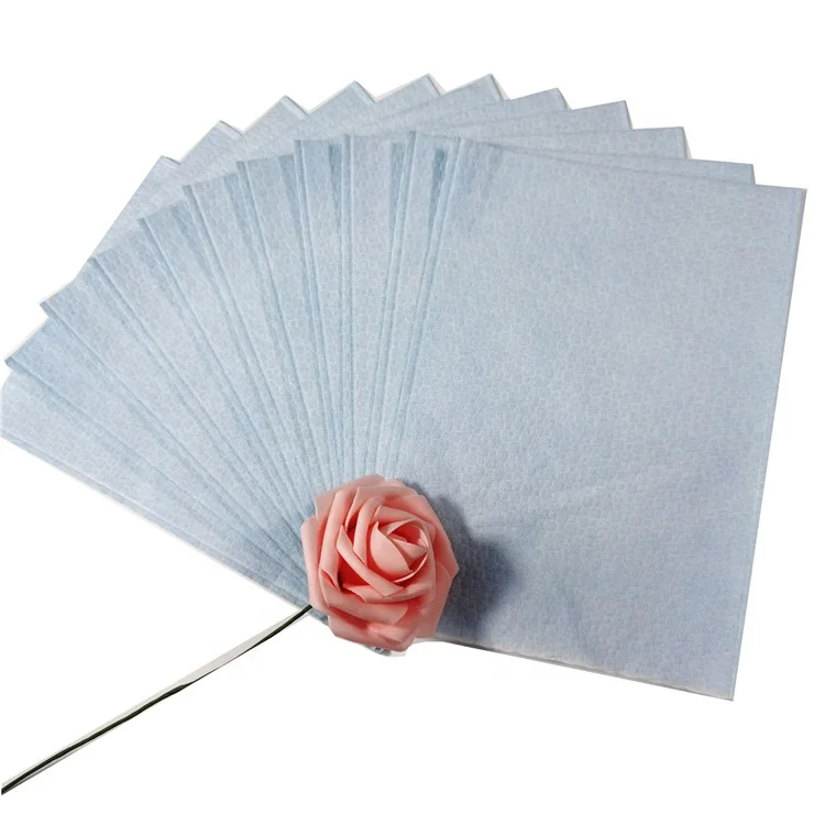 Disposable Molton Spunlaced Nonwoven Patient Body Cleaning Waterproof Washing Gloves