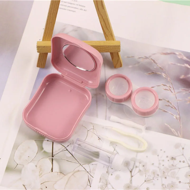 eyeshare Practical Colored Contacts Lens Case  Manually eye Contact Lenses Case Cleaner Contact Lens Accessories