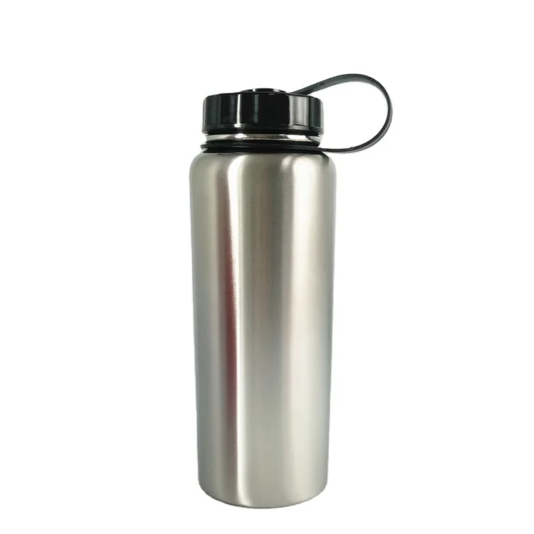 Outdoor Portable 1 Liter Metal Stainless Steel Single Wall Water Bottle Sports Water Bottle