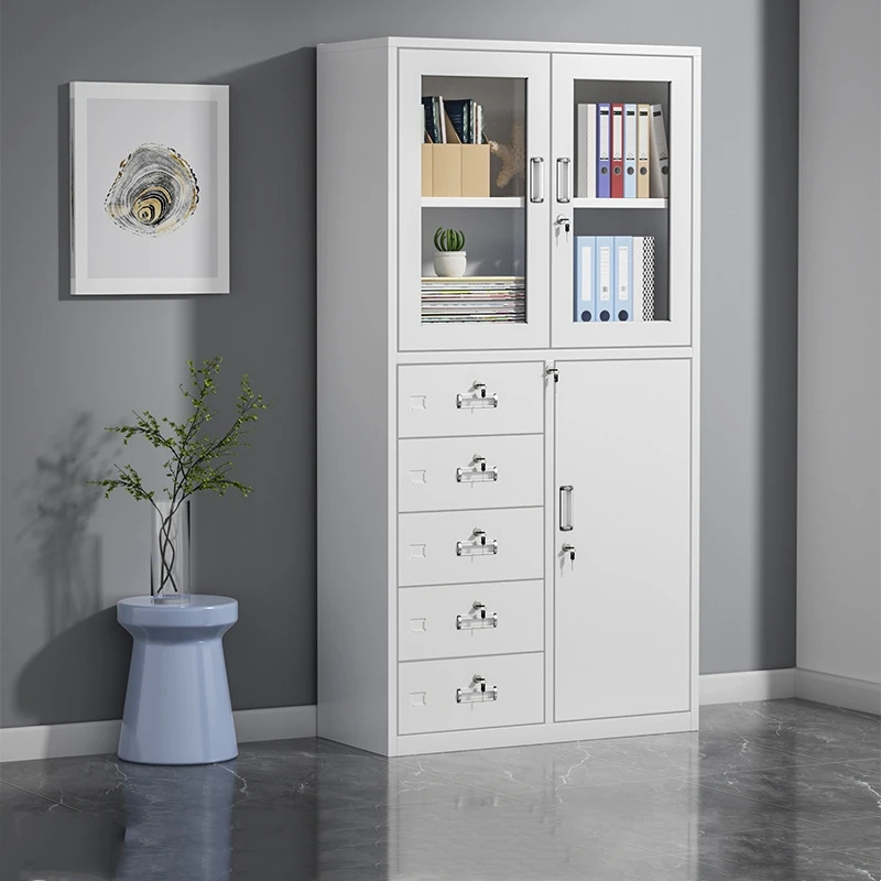 Customized 3 Doors 5 Drawers Filing Storage Cabinet With Lock Office Furniture Steel File Cabinet