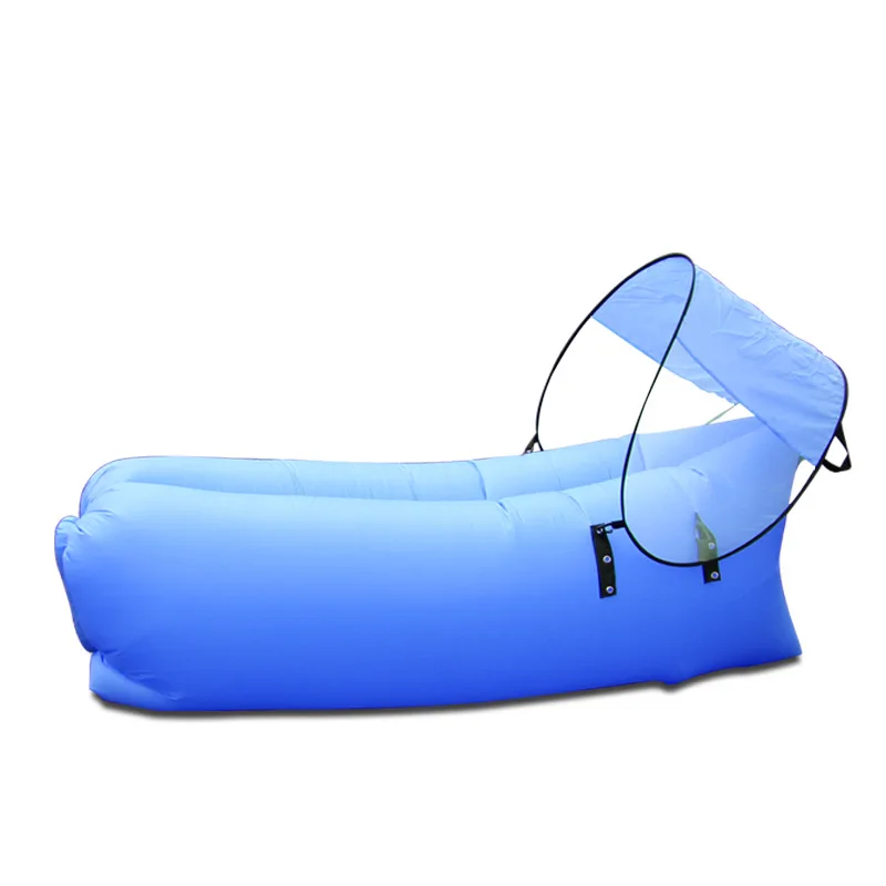 Portable Waterproof Sleeping Air Sofa Inflatable Lounger Lazy Bag with Sunshade