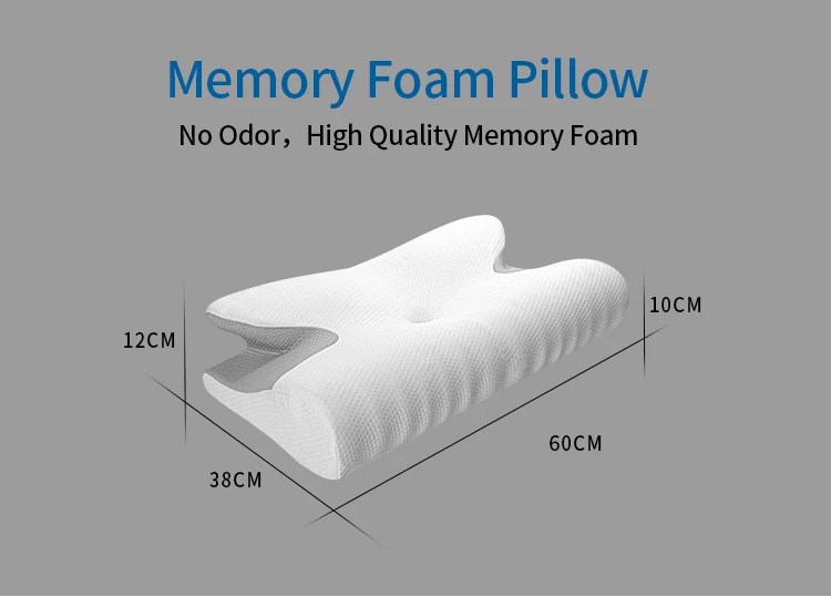 New RTS Bed Sleeping Contour Butterfly Shaped Side Sleeper Anti Snore Cervical Orthopedic Memory Foam Pillow