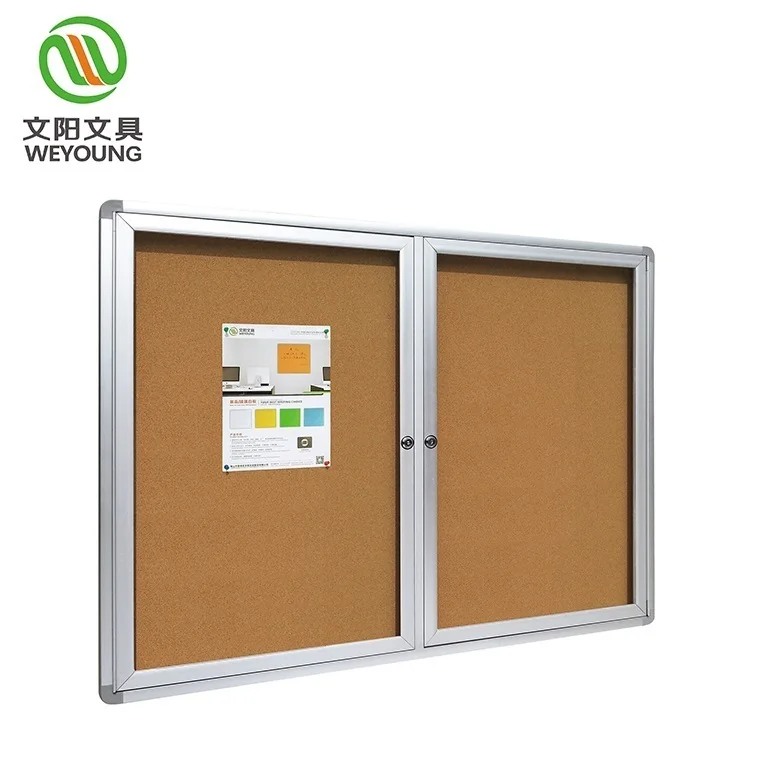 Customized Aluminum Frame Wall Decorative Wooden Cork Pin Notice Bulletin Board