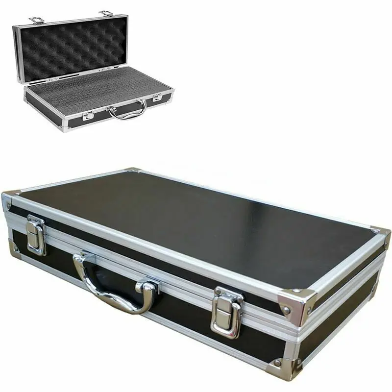 Portable Aluminum Instrument Equipment Case Outdoor Storage Sponge Tool Box