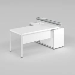 Adjustable Height L Shaped Office Table Executive Desk