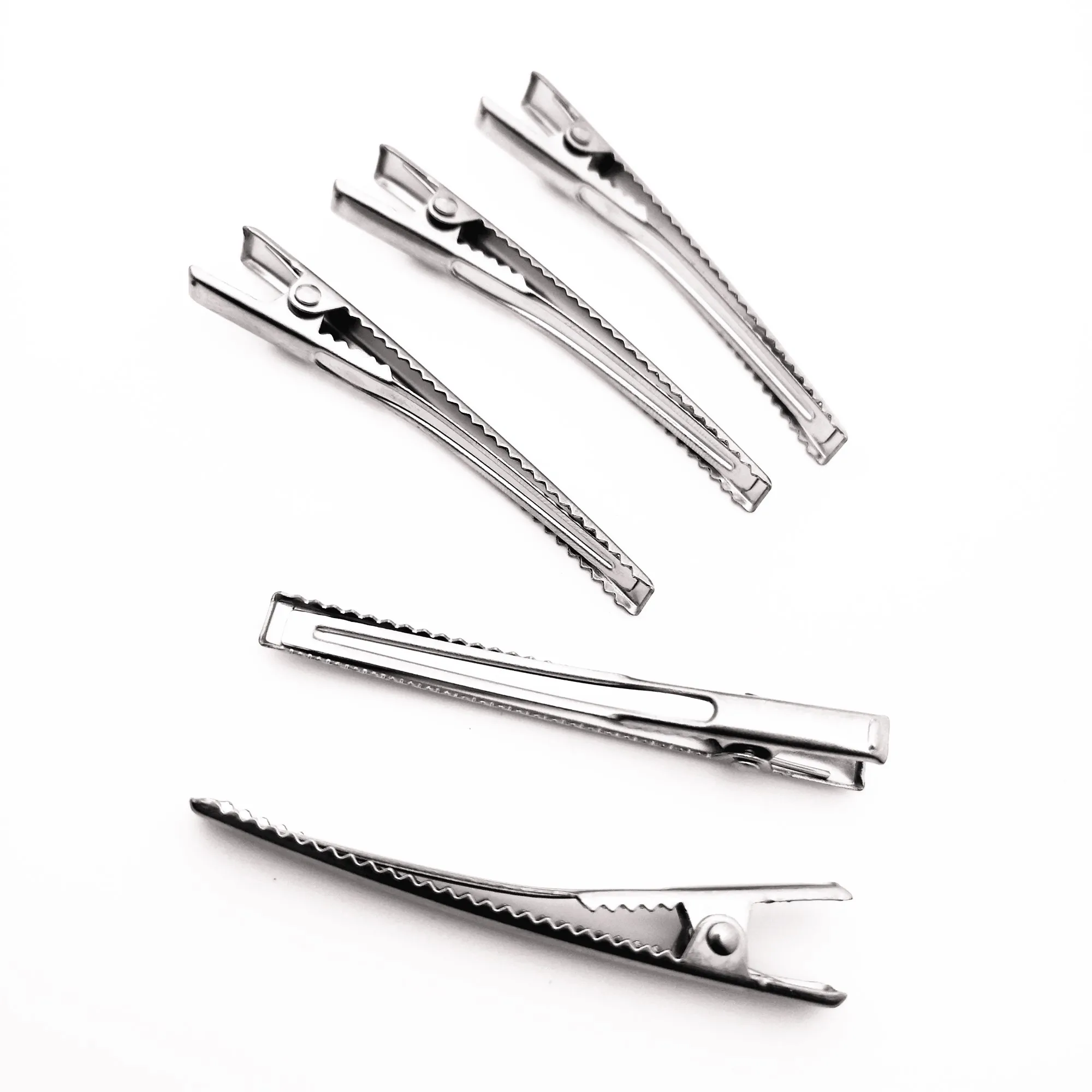 Wholesale 6cm Clips Square 304 Stainless Steel Horsetail Hair Clip Hairclip Accessories
