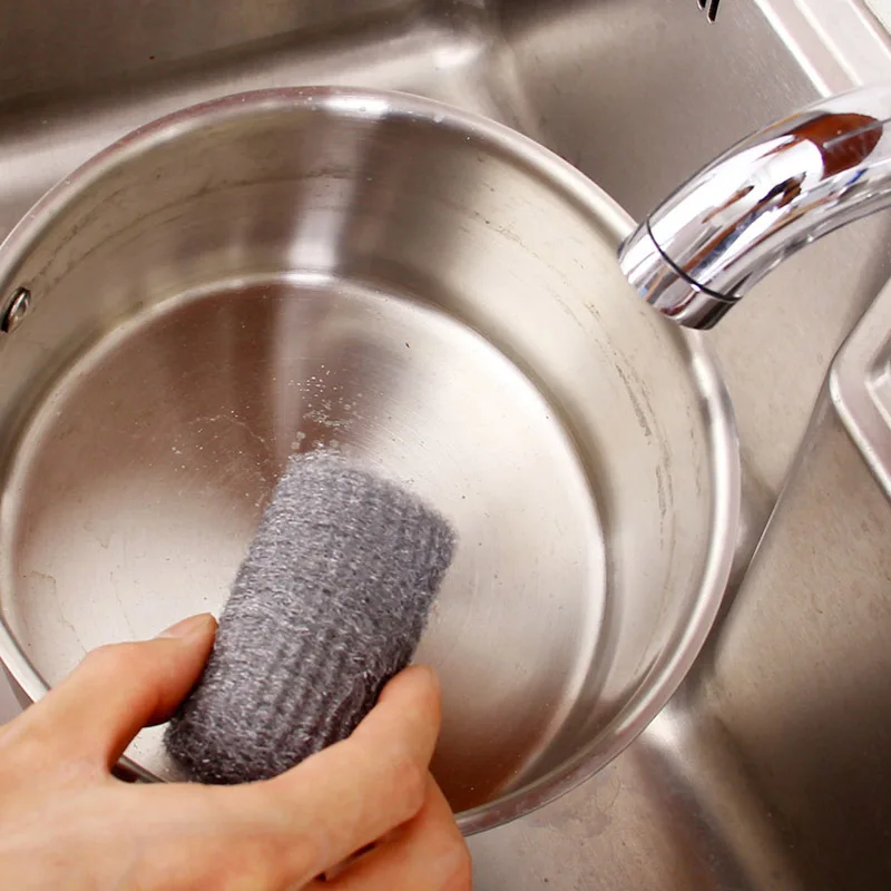 Kitchen clean tool stainless steel wool pad without soap great for pots & pans