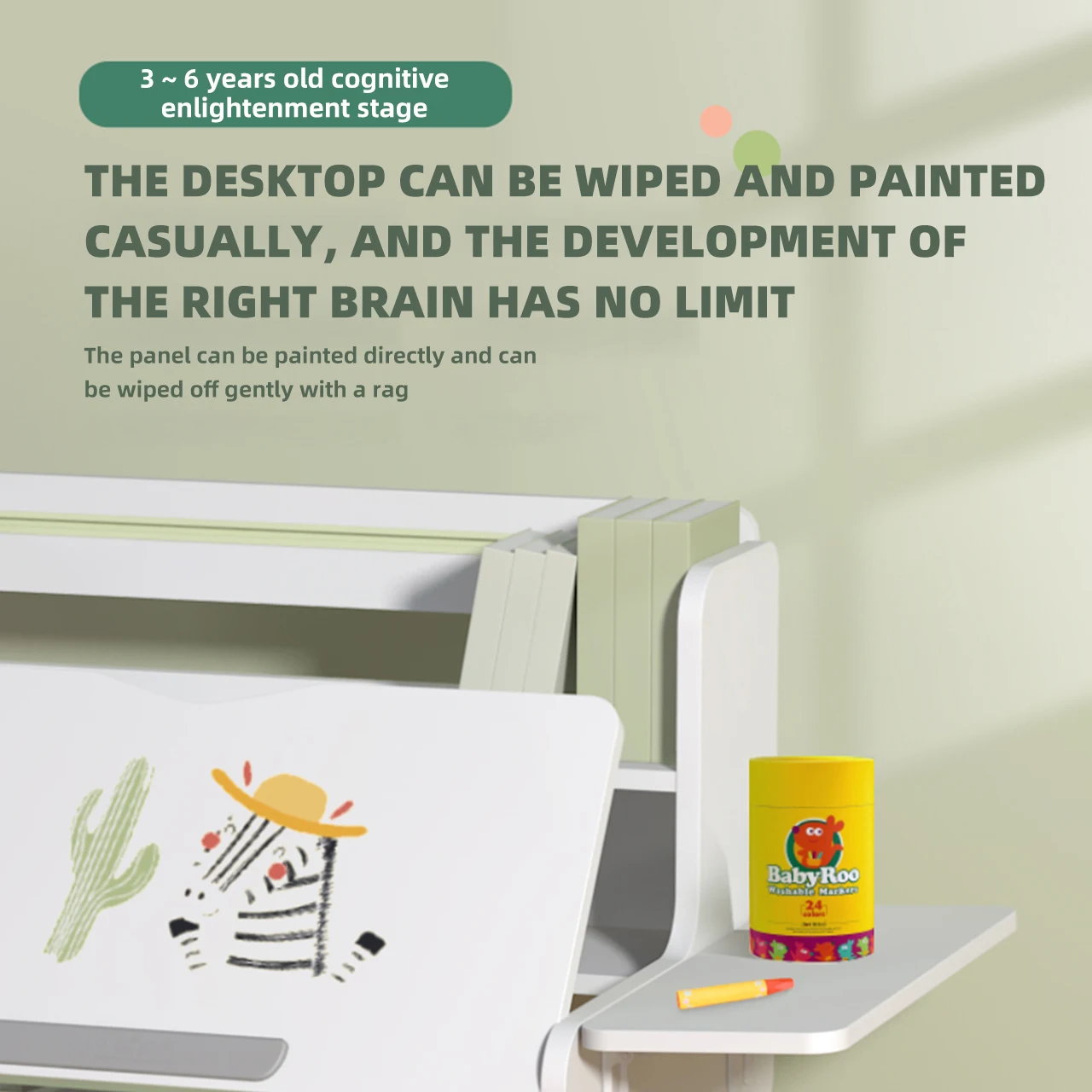 Children Furniture adjustable Study table And Chair Set for kids