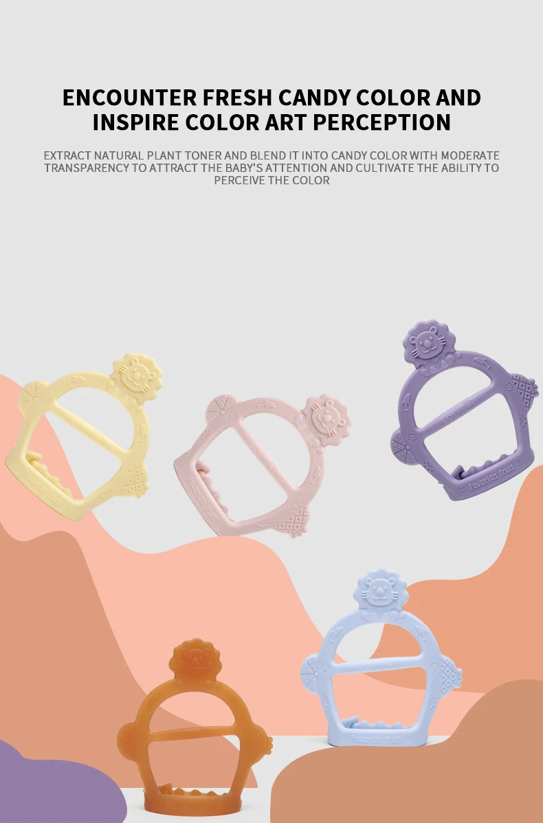 Food Grade New Design Sensory Baby Teething Soft Bpa Free Baby Ring Kids Silicone Teether Toys