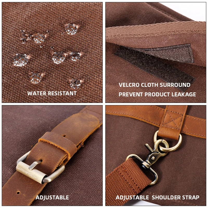 KLP bartender kit bag brown canvas professional bar mixing travel