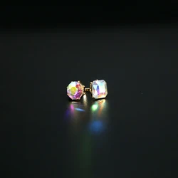 resizable colorful round and square diamond ring set neon wedding crystal ring jewelry real gold plated women rings