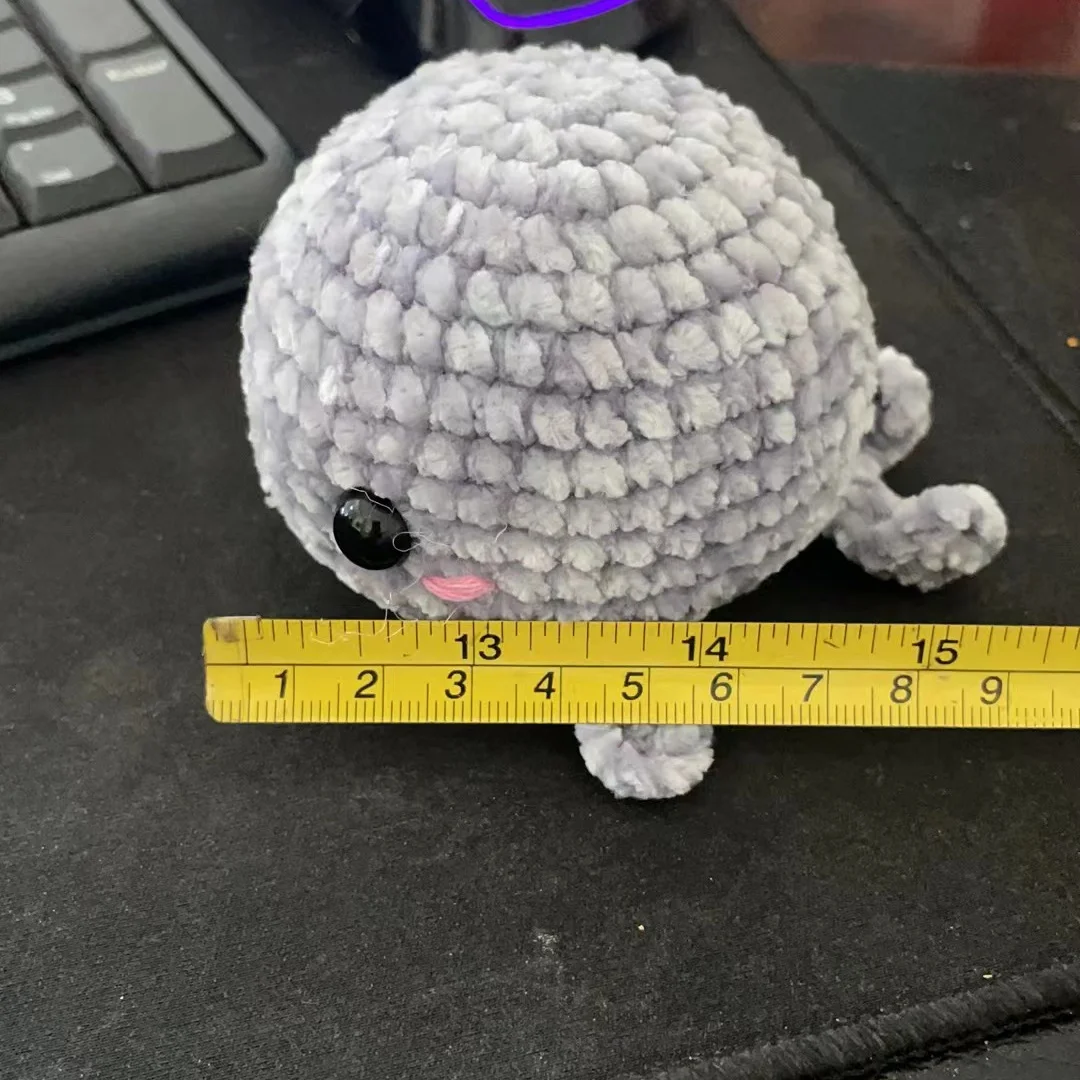 Plush Sea Animals Crochet Fluffy Thick Yarn Whale Amigurumi Toys