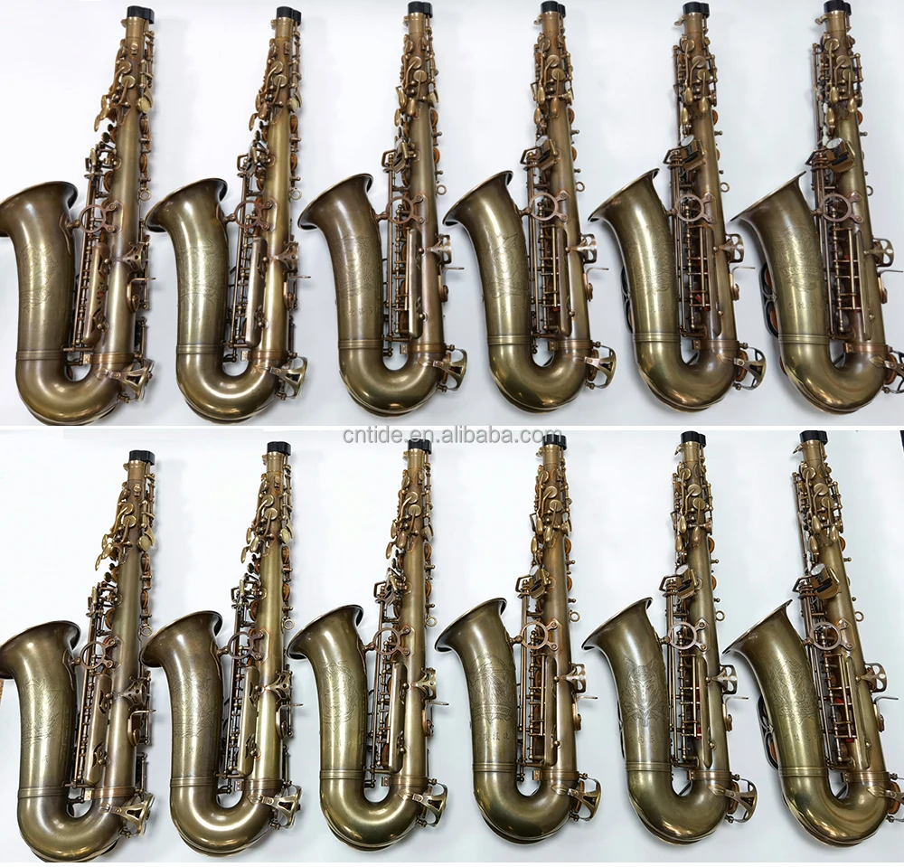 OEM yellow  Brass Vintage Patina Chinese traditional  twelve zodiac patterns  Alto Sax