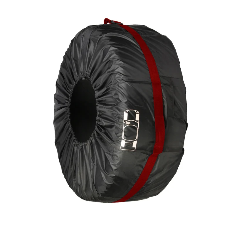 Lightweight Spare Tire Covers Set of 4 Waterproof Car Tire Wheel Tote Storage Bag