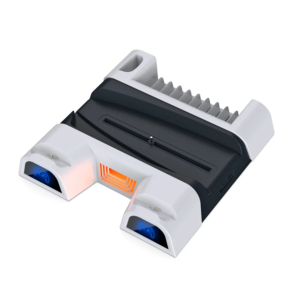 China high quality custom made has 10 CD slots and a remote control slot on the back For PS5 Multifunctional fan base