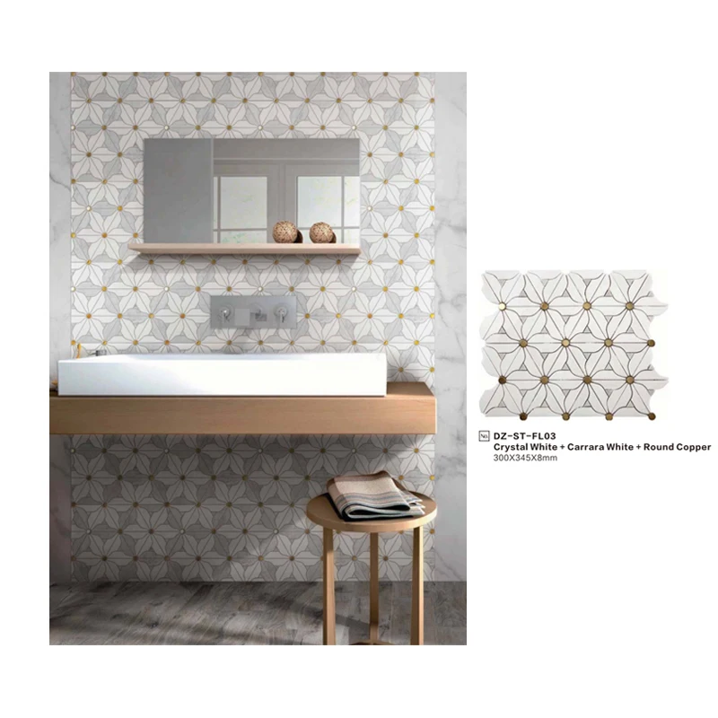 Best Price Luxury stone mosaic with flower pattern for backsplash stone mosaic for wall and floor decoration