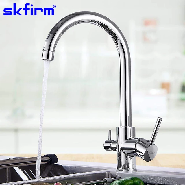 Triflow Deluxe Chrome 3 Way Filtered Drinking Mixer Tri Flow Three Way Hot Cold Filter Water Tap