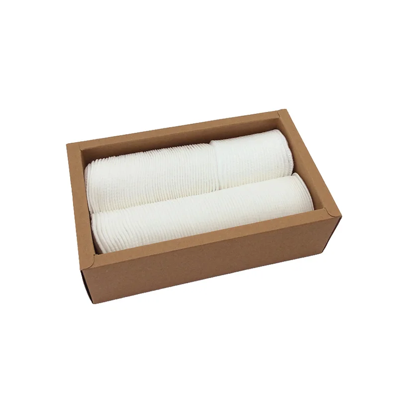 Factory wholesale all English packaging bags, makeup remover cotton wholesale, round lock edge disposable makeup cotton discs
