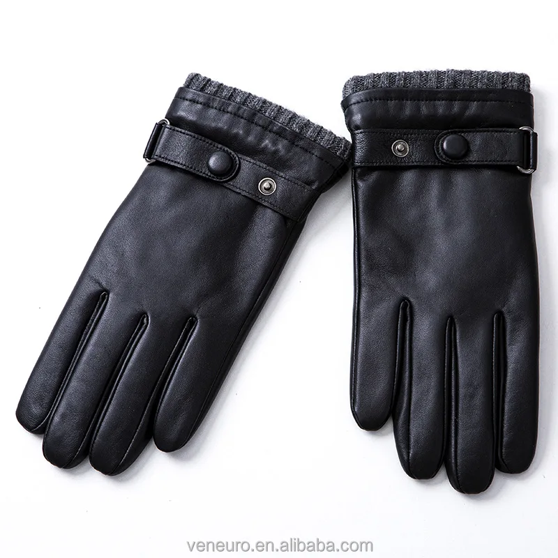 Man Women Waterproof Warm Winter Cycling Driving Mittens Motorcycle Leather Gloves