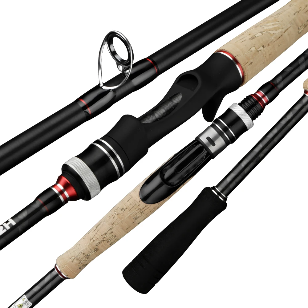 JOHNCOO Lure Fishing Rod 2.28m,2.4m XH XXH Fast Action 40LB 2sections Fishing Rod Carbon Spinning Casting Rod for Big Game