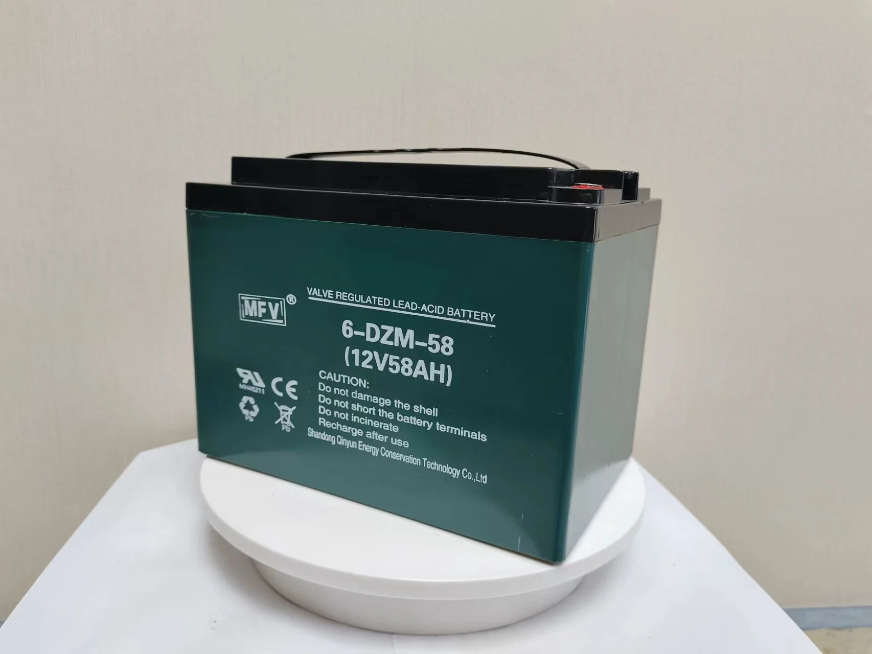 6-DZM-58 12V 58AH Valve-Regulated Lead-Acid Battery Free Maintenance ROHS Certified Storage Lighting Alarm System Energy Storage
