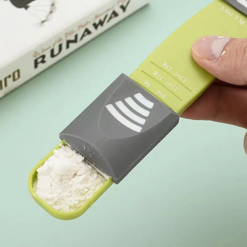 DD2389 ABS Kitchen Metering Spoon Double Head High Precise Powder Scale Measure Spoon Mark Baking Coffee Measuring Spoon